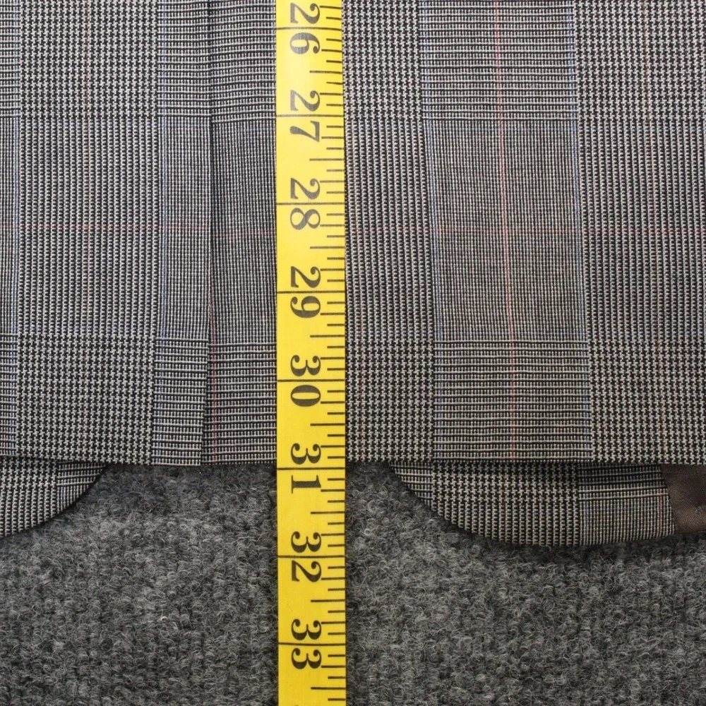 Vintage Burberrys Blazer Men Classic Plaid‎ Wool Two Button Sport Coat Jacket